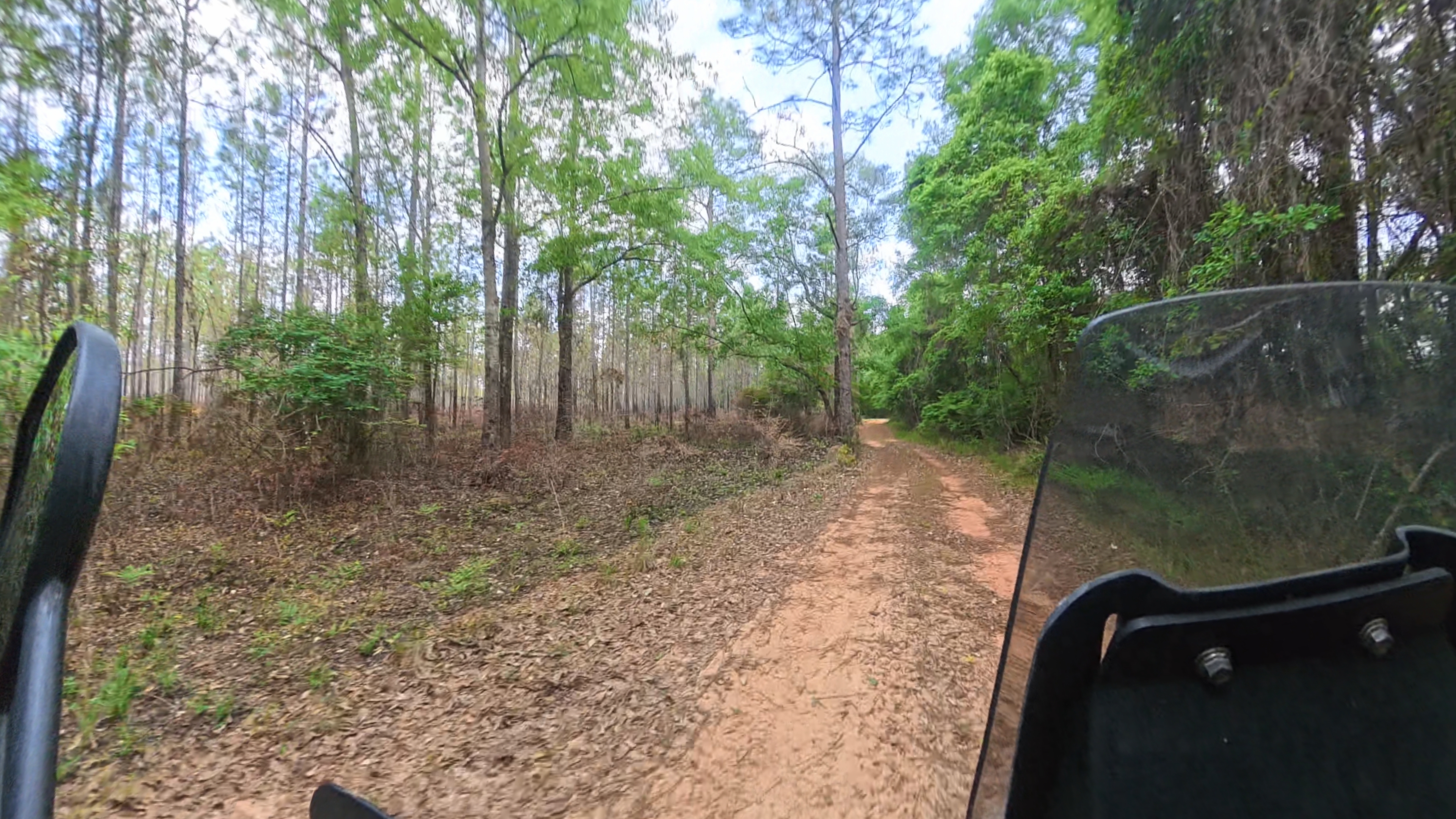 Creek crossing on dual-sport